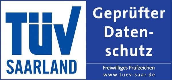 Prüfsiegel "Geprüfter Datenschutz" TÜV Saarland